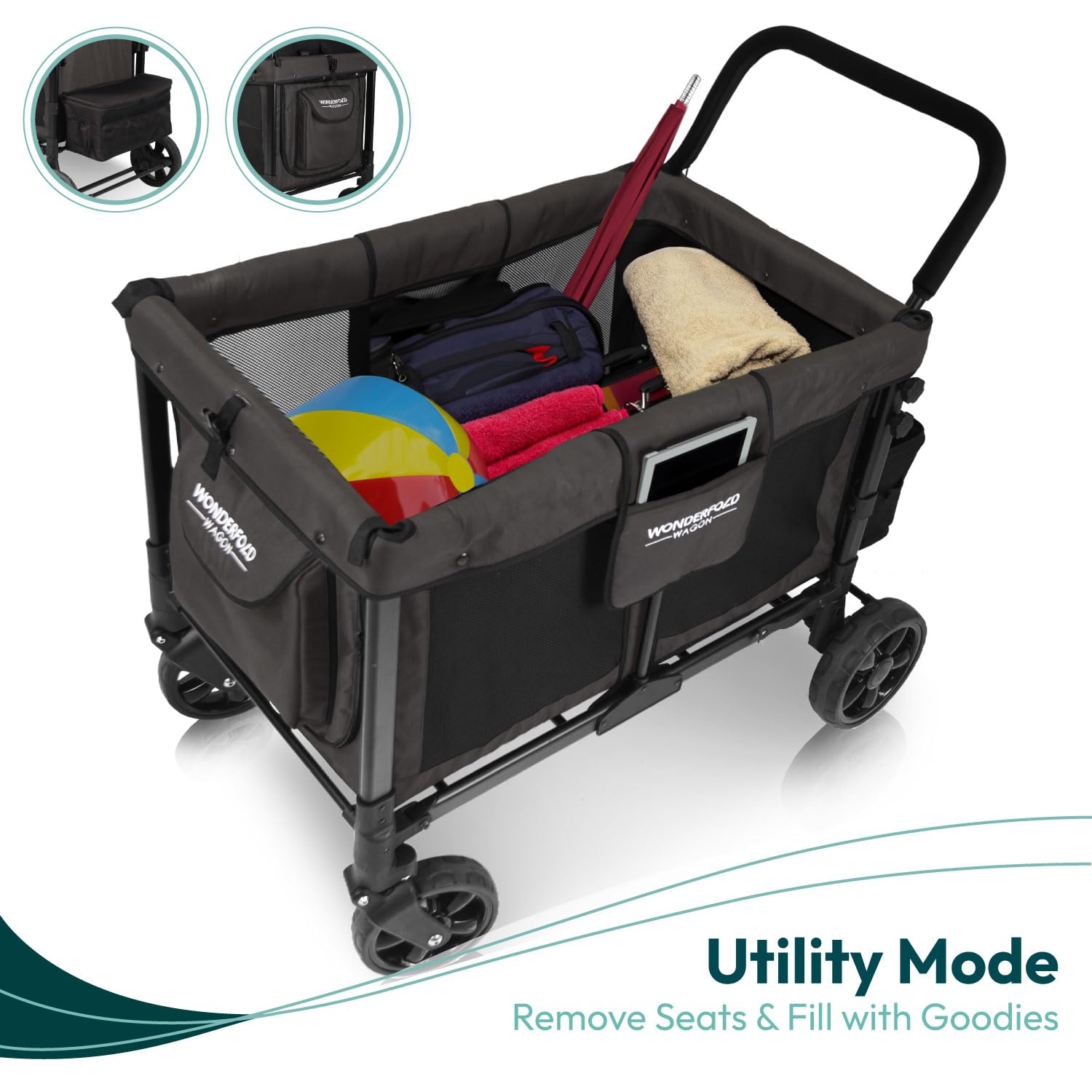 Amazon.co.jp: WONDERFOLD W4 Original Quad Stroller Wagon Featuring